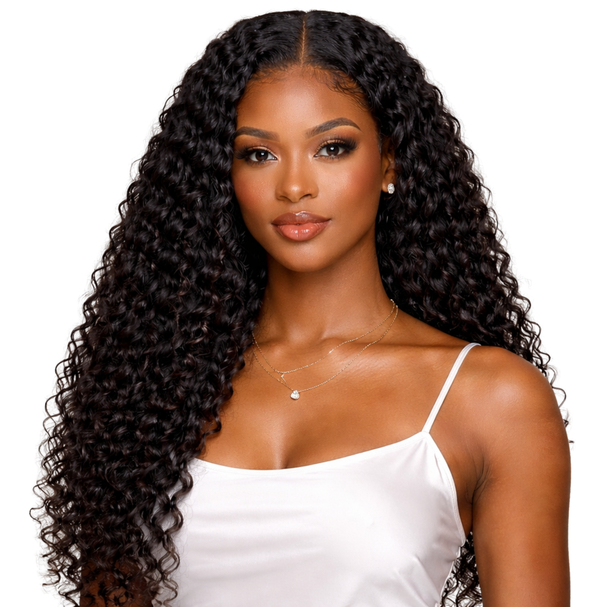 Perruque Deep Wave Lace Frontal 13x4 – 100% Raw Hair 26" Couleur Naturelle