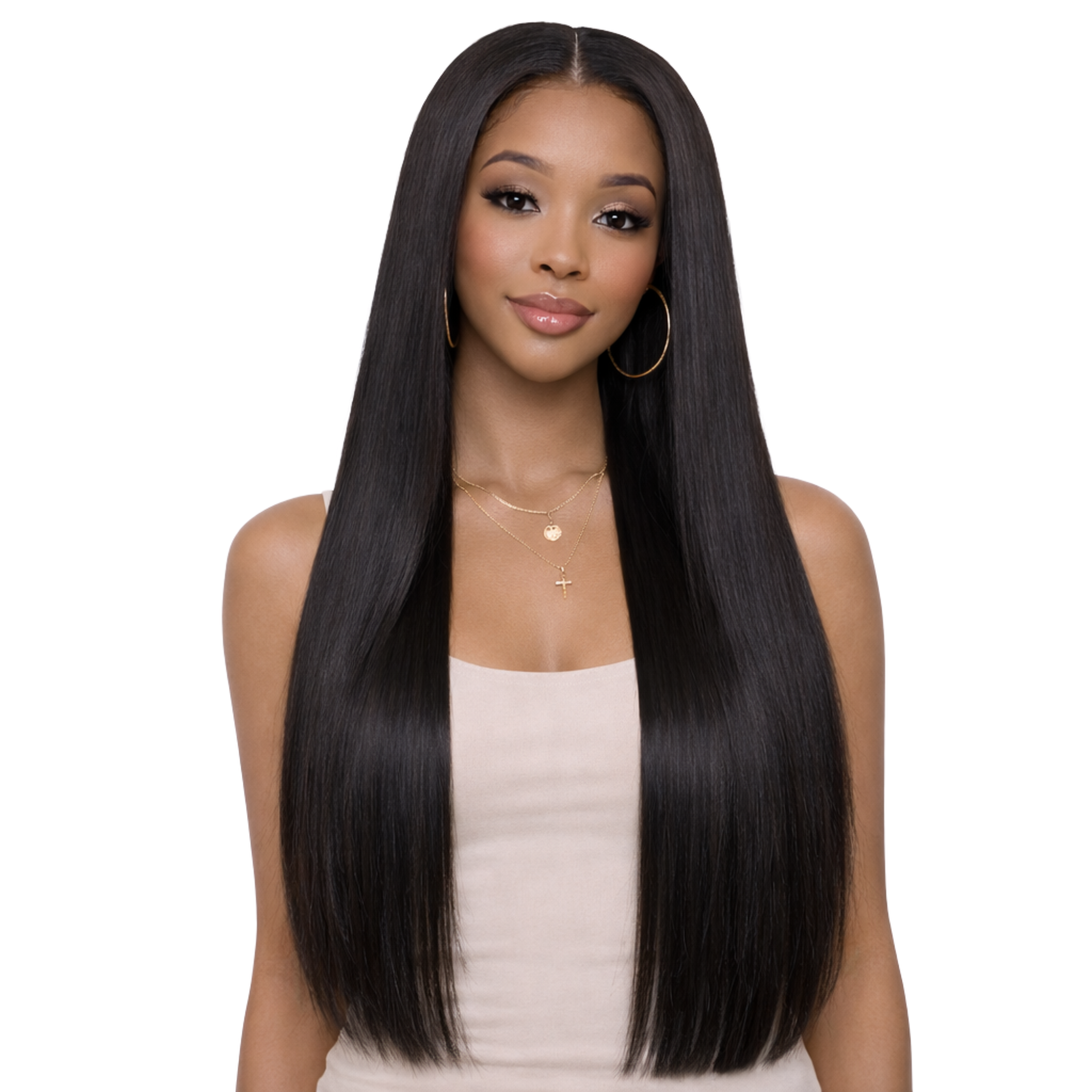 Perruque Lisse Glueless Lace Frontal 13x4 Transparente - 100% Raw Hair